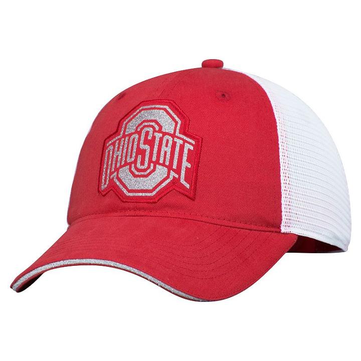 Women's Ohio State Buckeyes Rock Star Slouch Adjustable Cap, Brt Red