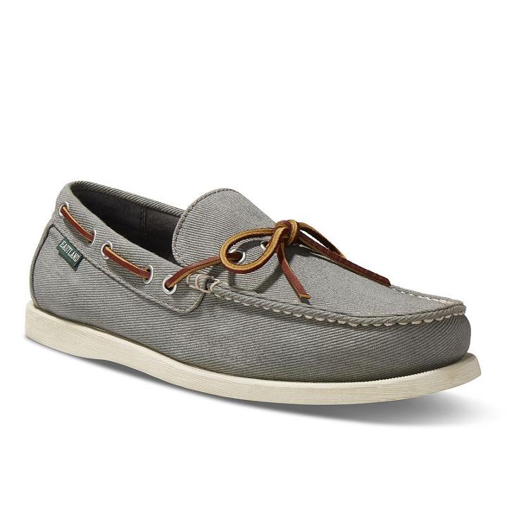 Eastland Yarmouth Canvas Camp Men's Moccasins, Size: Medium (9), Light Grey