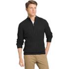 Big & Tall Izod Classic-fit 7gg Cable-knit Quarter-zip Sweater, Men's, Size: 2xb, Black