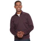 Men's Croft & Barrow&reg; Classic-fit Easy-care Stretch Fleece Quarter-zip Pullover, Size: Medium, Drk Purple
