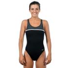 Women's Dolfin Ocean Panel High Performance Colorblock One-piece Swimsuit, Size: 38 Comp, Beige Over