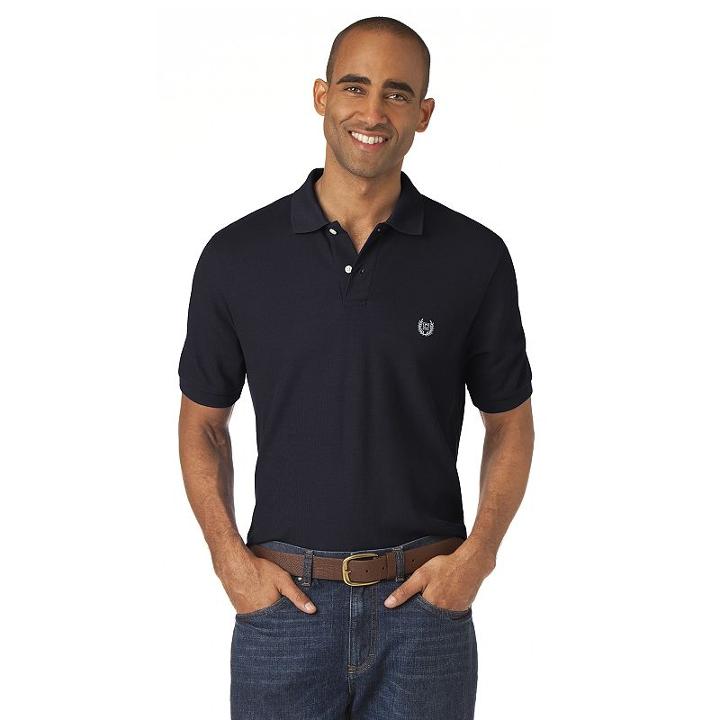 Chaps, Men's Solid Pique Polo, Size: Xxl, Blue