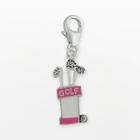 Personal Charm Sterling Silver Golf Clubs Charm, Women's, Pink