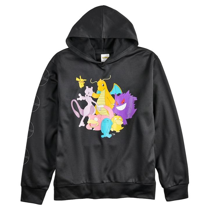 Boys 8-20 Pokemon Hoodie, Size: Small, Black