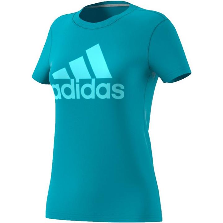 Women's Adidas Bos Logo Graphic Tee, Size: Large, Turquoise/blue (turq/aqua)