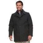 Men's Ike Behar Modern-fit Wool-blend Top Coat, Size: Small, Dark Grey