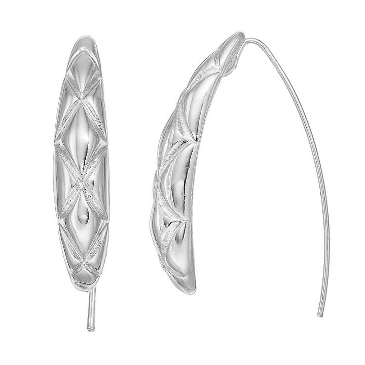 Dana Buchman Crisscross Nickel Free Threader Earrings, Women's, Silver