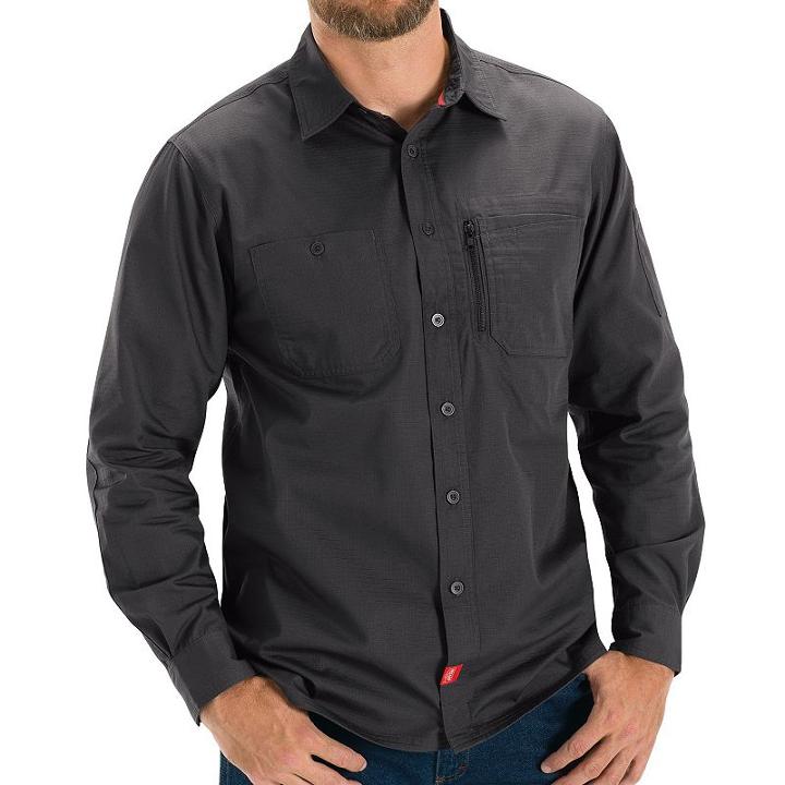 Men's Red Kap Classic-fit Mimix Button-down Work Shirt, Size: 3xl, Grey