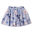 Girls 4-8 Sonoma Goods For Life&trade; Floral Skort, Girl's, Size: 6, Blue (navy)