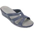 Crocs Sanrah Women's Strappy Wedge Sandals, Size: 8, Blue Other