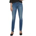 Women's Apt. 9&reg; Tummy Control Midrise Straight-leg Jeans, Size: 6 T/l, Med Blue