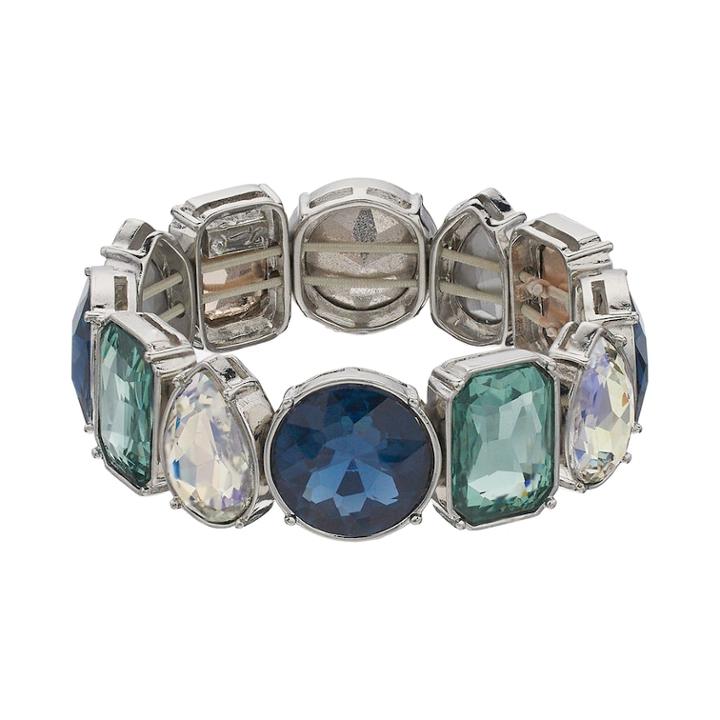 Simply Vera Vera Wang Simulated Crystal Stretch Bracelet, Women's, Blue
