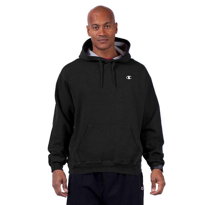 Big & Tall Champion Fleece Pullover Hoodie, Men's, Size: 4xb, Black
