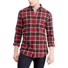 Men's Chaps Regular-fit Performance Flannel Button-down Shirt, Size: Xl, Red