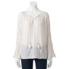 Women's French Laundry Raglan Peasant Top, Size: Xl, White Oth