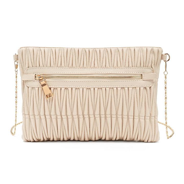 Olivia Miller Lali Pleated Crossbody Bag, Women's, Beige Oth