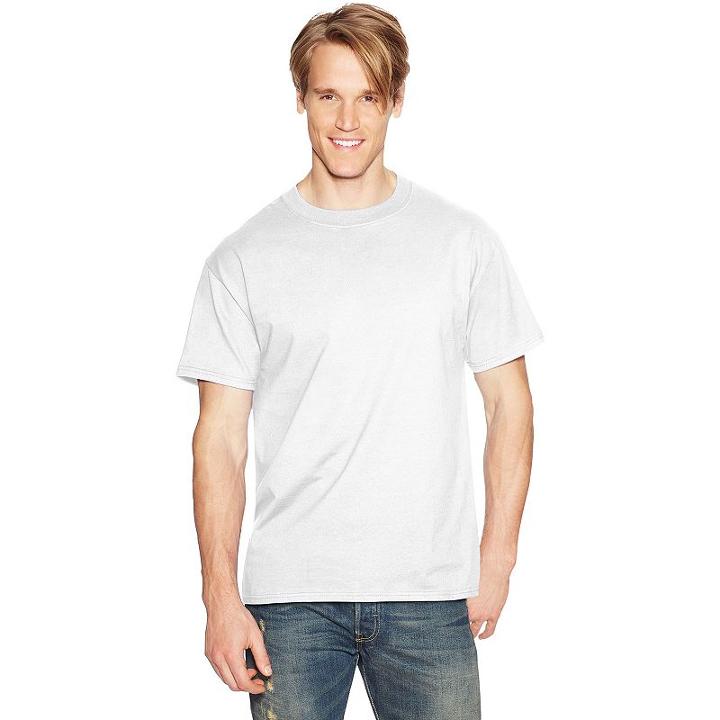 Men's Hanes Beefy Crewneck Tee, Size: Large, White