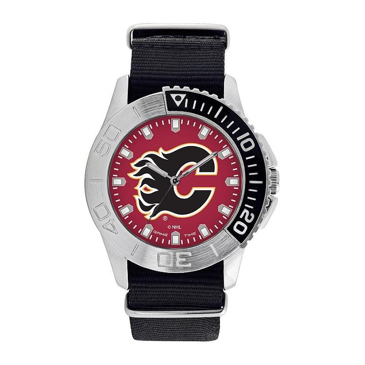 Men's Game Time Calgary Flames Starter Watch, Black