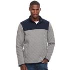 Men's Croft & Barrow&reg; Classic-fit Outdoor Quilted Mockneck Pullover, Size: Xxl, Med Grey