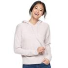 Juniors' So&reg; Drop Shoulder Sweater Hoodie, Teens, Size: Medium, Brt Pink