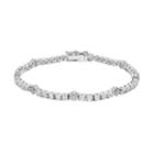 Sterling Silver White Sapphire & Diamond Accent Bracelet, Women's, Size: 7.25
