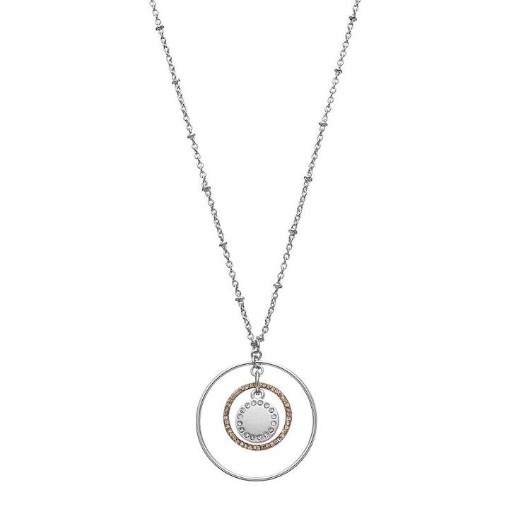 Lc Lauren Conrad Two Tone Orbital Pendant Necklace, Women's, Med Pink