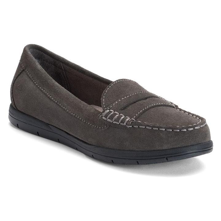 Croft & Barrow&reg; Women's Moccasin Loafers, Size: 5.5, Dark Grey