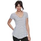 Women's Elle&trade; Asymmetrical Peplum Top, Size: Xs, White