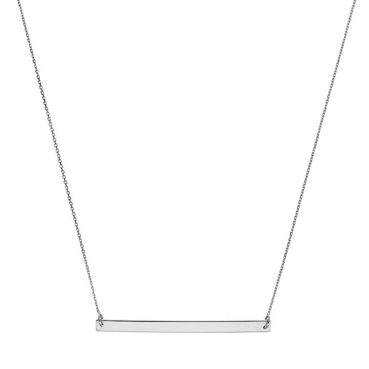 14k Gold 40 Mm Bar Necklace, Women's, Size: 16, White