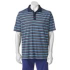 Men's Pebble Beach Classic-fit Striped Performance Golf Polo, Size: Medium, Black