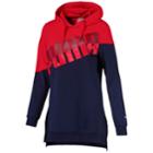 Women's Puma Ace Color Block Tunic Hoodie, Size: Xxl, Red