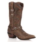 Durango Crush Heartbreaker Distressed Women's Cowboy Boots, Size: Medium (6.5), Brown