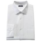Big & Tall Croft & Barrow&reg; Checked No-iron Spread-collar Dress Shirt, Men's, Size: 18.5 38/9b, White