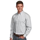 Men's Antigua Dynasty Modern-fit Solid Button-down Shirt, Size: Xl, Silver