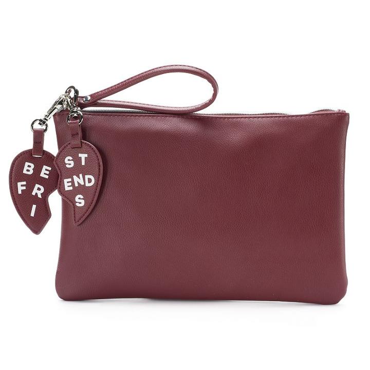 So&reg; Heart Key Chain Wristlet, Women's, Dark Pink