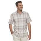 Men's Haggar Classic-fit Microfiber Easy-care Button-down Shirt, Size: Xxl, Dark Beige