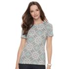 Women's Croft & Barrow&reg; Essential Crewneck Tee, Size: Small, Light Blue
