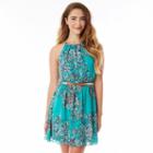 Juniors' Iz Byer California Pintuck Halter Dress, Girl's, Size: Small, Ovrfl Oth
