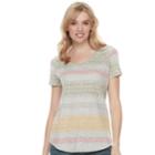Petite Sonoma Goods For Life&trade; Essential V-neck Tee, Women's, Size: M Petite, White