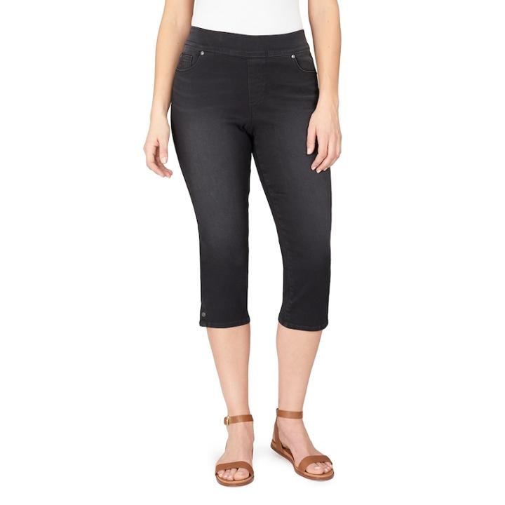 Women's Gloria Vanderbilt Avery Pull-on Capris, Size: 14, Dark Blue