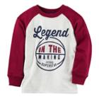 Boys 4-7x Carter's Legend In The Making Basketball Long-sleeve Tee, Size: 7, Light Grey