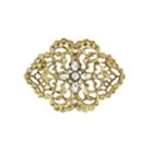 Downton Abbey Filigree Simulated Crystal Pin, Women's, White