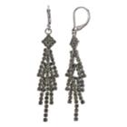 Simply Vera Vera Wang Gray Simulated Crystal Chandelier Earrings, Women's, Grey