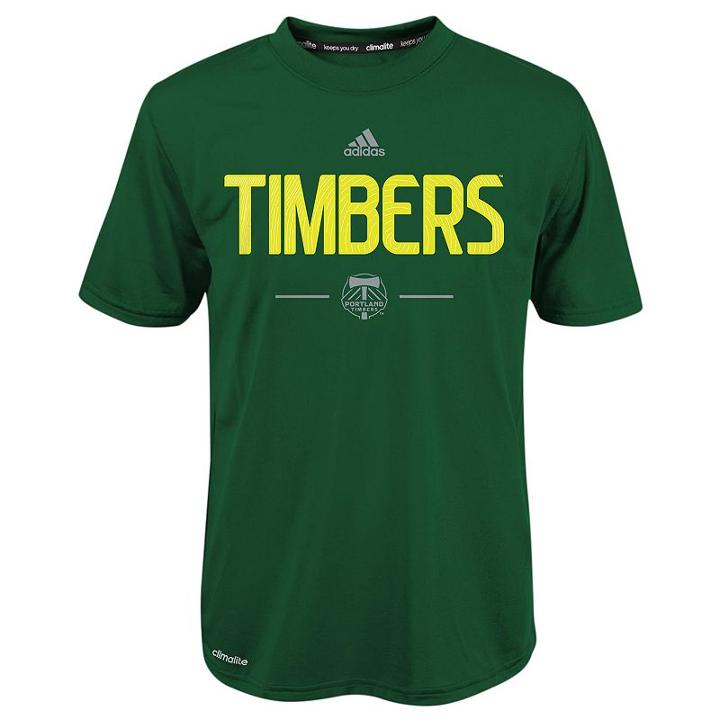 Adidas, Boys 8-20 Portland Timbers Authentic Climalite Tee, Boy's, Size: Xl(18/20), Green