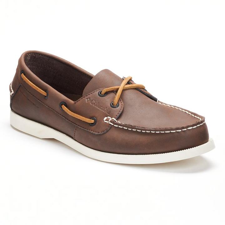 Columbia Perfect Cast Men's Rain & Stain Resistant Boat Shoes, Size: 7.5, Dark Brown