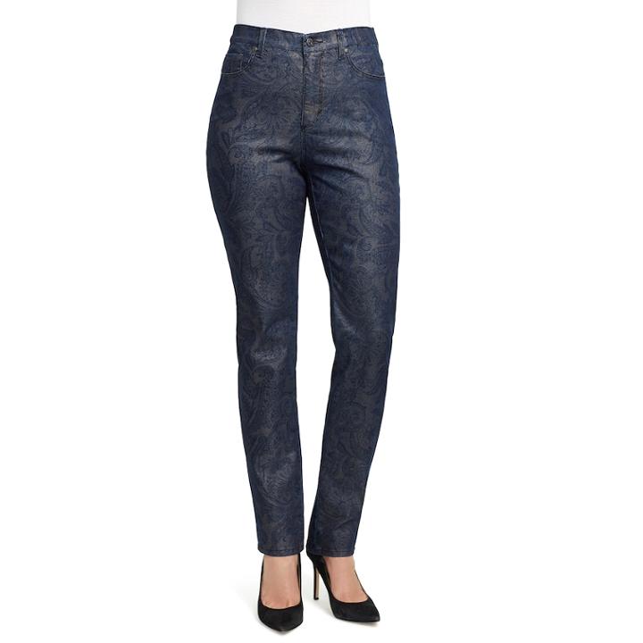 Women's Gloria Vanderbilt Amanda Embroidered Jeans, Size: 12 T/l, Dark Blue