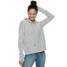 Juniors' So&reg; Drop Shoulder Sweater Hoodie, Teens, Size: Xs, Med Grey