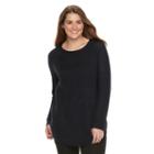 Juniors' Plus Size So&reg; Scoopneck Sweater, Girl's, Size: 2xl, Black