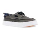 Oomphies Jesse Toddler Boys' Boat Shoes, Size: 4 T, Grey
