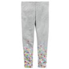 Girls 4-8 Carter's Print Leggings, Size: 4, Light Grey